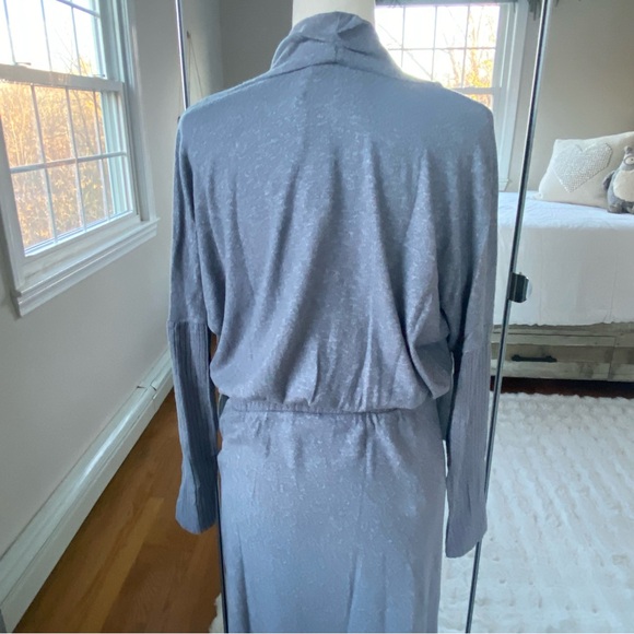 NWT Daily Practice by Anthropologie The Arabella Drapey Dress Cowl Neck Gray M - Picture 5 of 12